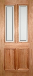 Derby Etched External Hardwood Door (37mm middle stile)